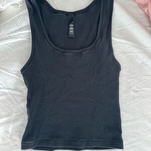 SKIMS Charcoal Ribbed Tank Top